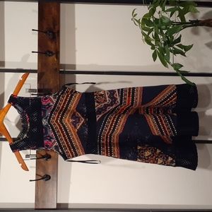 Sexy Mesh Detailed Skater Dress